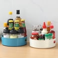 thumbnail image 3 of Oleegame 1PC Produce Storage Storage Tray Box Rotatable With Handle Storage Multifunctional Kitchen Bathroom Housekeeping Organizers White, 3 of 3