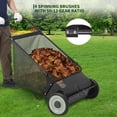 thumbnail image 6 of AIKKYS 26 Inch Heavy Duty Push Lawn Sweeper with 4 Spinning Brushes,Steel Frame 7 Cu. Ft. Leaf & Grass Collector,Adjustable Height,Black, 6 of 9
