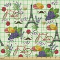 thumbnail image 2 of Ambesonne Colorful Fabric by the Yard Upholstery, French Wine Macarons, 1 Yard, Multicolor, 2 of 5
