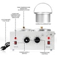 thumbnail image 3 of 1.2L Double Portable Wax Warmer Machine for Painless Hair Removal, Women Men Professional Wax Heater with Adjustable Temperature Set, 40pcs Sticks, 3 of 6
