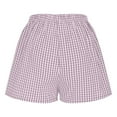 thumbnail image 5 of Ahdbta Boxer Shorts for Women Gingham Pajama Summer Casual Lounge Sleep Plaid Shorts Y2K Beach Bottoms, 5 of 6