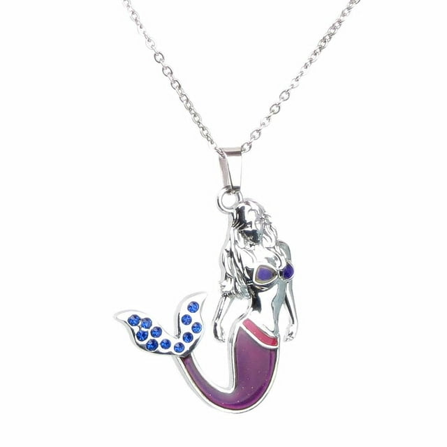 Collar colgante Yuyangstore con colgante de cambio de temperatura Y Sirena