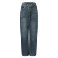 thumbnail image 6 of Fleece Lined Jeans Women Straight Leg High Waist Lined Jeans Winter Denim Pants,Dark Blue,XL, 6 of 8