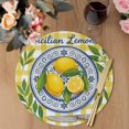 thumbnail image 3 of Lemon Floral Summer Round 15 Inch Placemats Set of 4, Yellow Plaid Leaves Flower HeatResistant Non Slip Place Mats for Dining Table, Wipeable Braided Kitchen Table Mats for Housewarming, 3 of 9