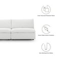 thumbnail image 3 of Modway Commix Down Filled Overstuffed 2-Piece Armless Sectional Loveseat in White, 3 of 6