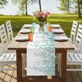 thumbnail image 4 of Table Runners 72 Inches Long Dress Scarves, Eucalyptus Leaves Farmhouse Kitchen Table Runner, Coffee Tablerunners, Turquoise Summer Botanical Weeping 14x72 Inch, 4 of 9