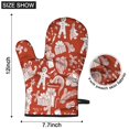 thumbnail image 6 of Cute Oven Mitts,Red Christmas Pattern Oven Mitt 2-Pack Set,Kitchen Gloves for Oven,Heat Resistant Oven Mitts 7.7"x12", 6 of 7