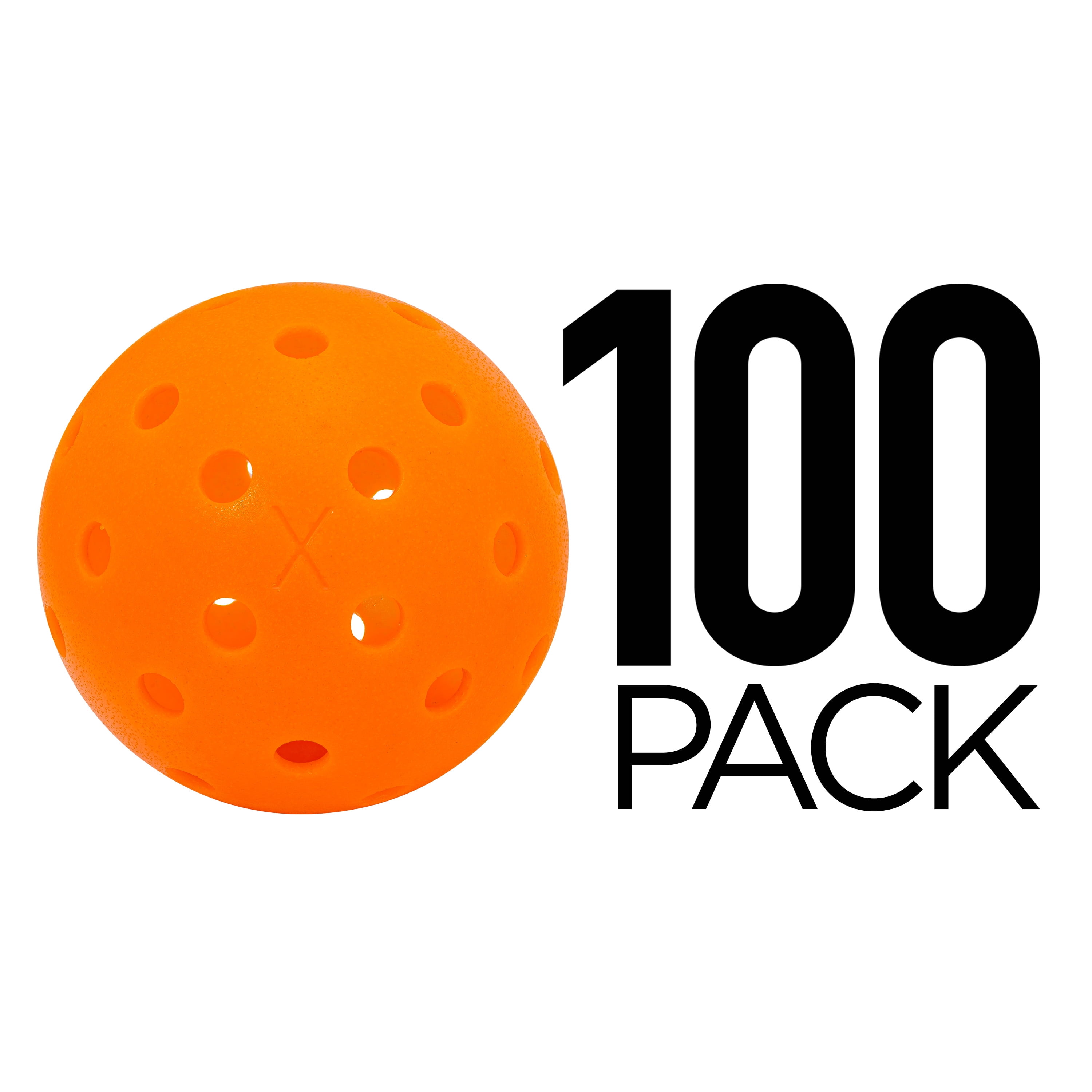 (3 pack) Franklin Sports X-40 Outdoor Pickleballs - Official Size - Lava - 100 Pack