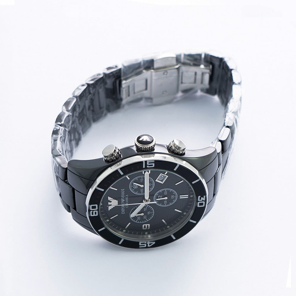 Emporio Armani Men's Ceramica Black Chronograph Watch AR1421
