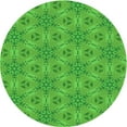 thumbnail image 1 of Ahgly Company Machine Washable Indoor Round Transitional Lime Green Area Rugs, 4' Round, 1 of 7