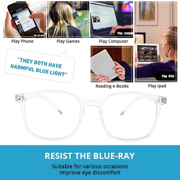 GJX Blue-Light Blocking Glasses Computer Reading/Gaming/Tv/Phones Glasses Fashion Anti Eyestrain Uv Glasses for Women Men
