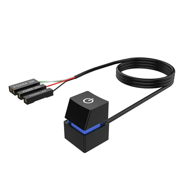 2m LED Computadora Interruptor Escritorio PC Placa Base Botón Encendido / Apagado Externo