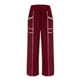thumbnail image 4 of RQYYD Womens Barrel Sweatpants High Waisted Wide Leg Pants Drawstring Athletic Baggy Pants Lounge Sweats Pants, 4 of 6