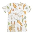 thumbnail image 4 of Easter Shirt for Boys Cute Bunny Print Short Sleeves Crew Neck Tops & Shorts 2 Pieces Set for Boys & Girls Color White Size 5-6 Years, 4 of 7