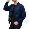 thumbnail image 6 of JPVDPA Mens Bomber Jacket Lightweight Casual Spring Fall Windbreaker Zip Up Coat with Pockets Navy XXXL, 6 of 9