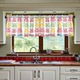 thumbnail image 3 of Yayeee Kitchen Curtains Tier Set of 2 Light Filtering 57"x36" Over Sink Window Panels, Gummy Bear Pattern, 3 of 7