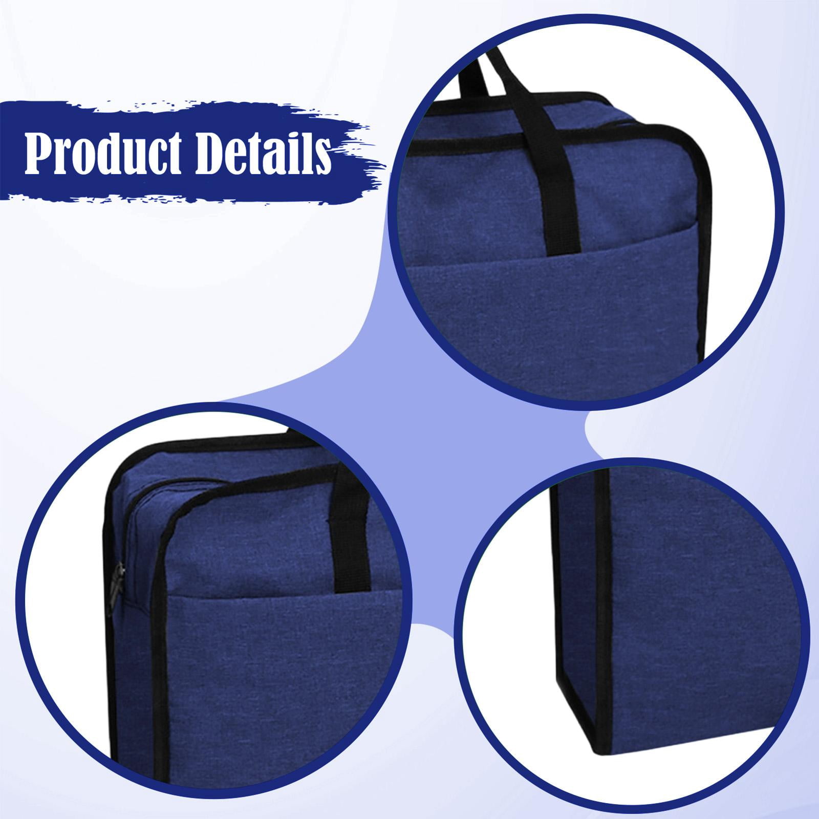 HOMYL Business Briefcase Document Bag Storage Pouch Portable Container Multifunctional Dark Blue 41x13x32cm