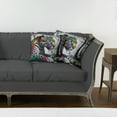 thumbnail image 7 of Ambesonne Leopard Throw Pillow Cover 2 Pack, Rainbow Cat in Greyscale, 16", Grey Multicolor, 7 of 7