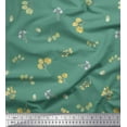 thumbnail image 1 of Soimoi Green Cotton Duck Fabric Flower Leaves Printed Craft Fabric by the Yard 42 Inch Wide, 1 of 3