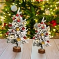 thumbnail image 4 of PEONAVET Christmas Tree Flocking Small Tree Green Table Decoration Christmas Tree Christmas Decoration Mini Table Decoration Holiday Props, 4 of 9
