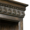thumbnail image 2 of Bowery Hill Open Bookcase Wood Curio with Molding in Brown Finish, 2 of 6