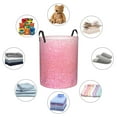 thumbnail image 6 of Fotbe Sparkly Pink Glitter Laundry Basket with Handles, Waterproof Large Laundry Hamper, Wash Bag for Corner Dorm, Rolling Laundry Basket with Handles-Medium, 6 of 8