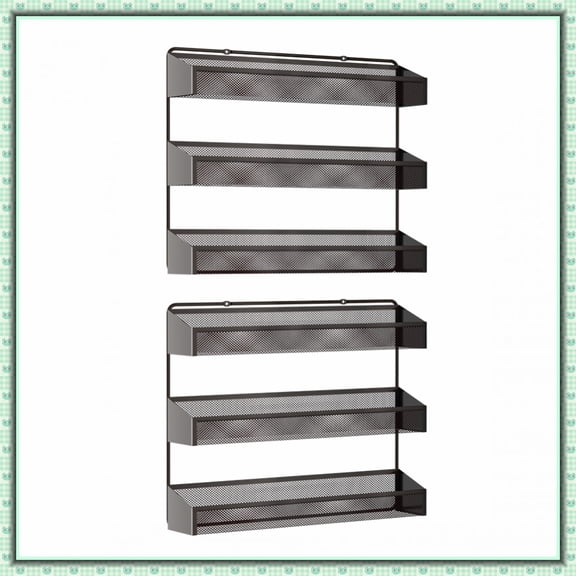 Auledio 2 PC 3 tier Spice Racks for Cabinets in Home,Bronze