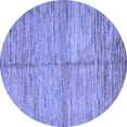 thumbnail image 1 of Ahgly Company Machine Washable Indoor Round Abstract Blue Modern Area Rugs, 5' Round, 1 of 4