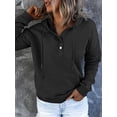 thumbnail image 3 of PULLIMORE Womens Casual Hoodies Long Sleeve Hooded Sweatshirts (S, Black), 3 of 8