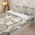 thumbnail image 3 of Erosebridal Rustic Coral Zipper Full Size Comforter Sets with Fitted Sheet and 2 Pillowcases,Ocean Starfish Zipper Bedding Set,Taupe Beige,Reversible, 3 of 6