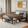 thumbnail image 2 of Bed Frames Metal Platform Bed frame with Headboard and Footboard,Sturdy Metal Frame,No Box Spring Needed(Queen),Adjustable Bed Base, 2 of 11