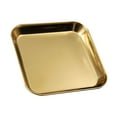 thumbnail image 3 of Miangastore Stainless Steel Dinner Plate Golden Durable 1Pack 6.29X5.50X0.79in, 3 of 8