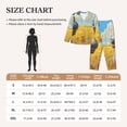 thumbnail image 3 of KLL Funny Countryside Donkey Print Women's Long Sleeve Pajamas with Pants Sleepwear Loungewear 2 Set-XX-Large, 3 of 7
