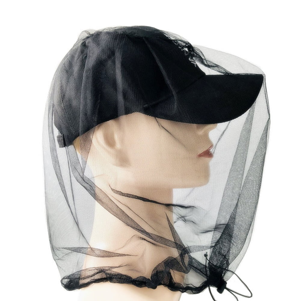 10x Mosquito Hat Net Head Protector Bee Bug Mesh Insect Mozzie Fishing Fly BULK 