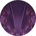 thumbnail image 1 of Ahgly Tapis Rond Lavable en Machine Intérieur Transitionnel Violet Profond, 6 Pieds Rond, 1 of 7
