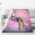 thumbnail image 2 of Birds Of Prey Harley Quinn Flannel Blanket Ultra-Soft Micro Fleece Throw Blanket For Bed Sofa Couch Car Office Unisex Adult Fuzzy Bed Blanket Cozy Kids Throw Blanket 40"x30", 2 of 8