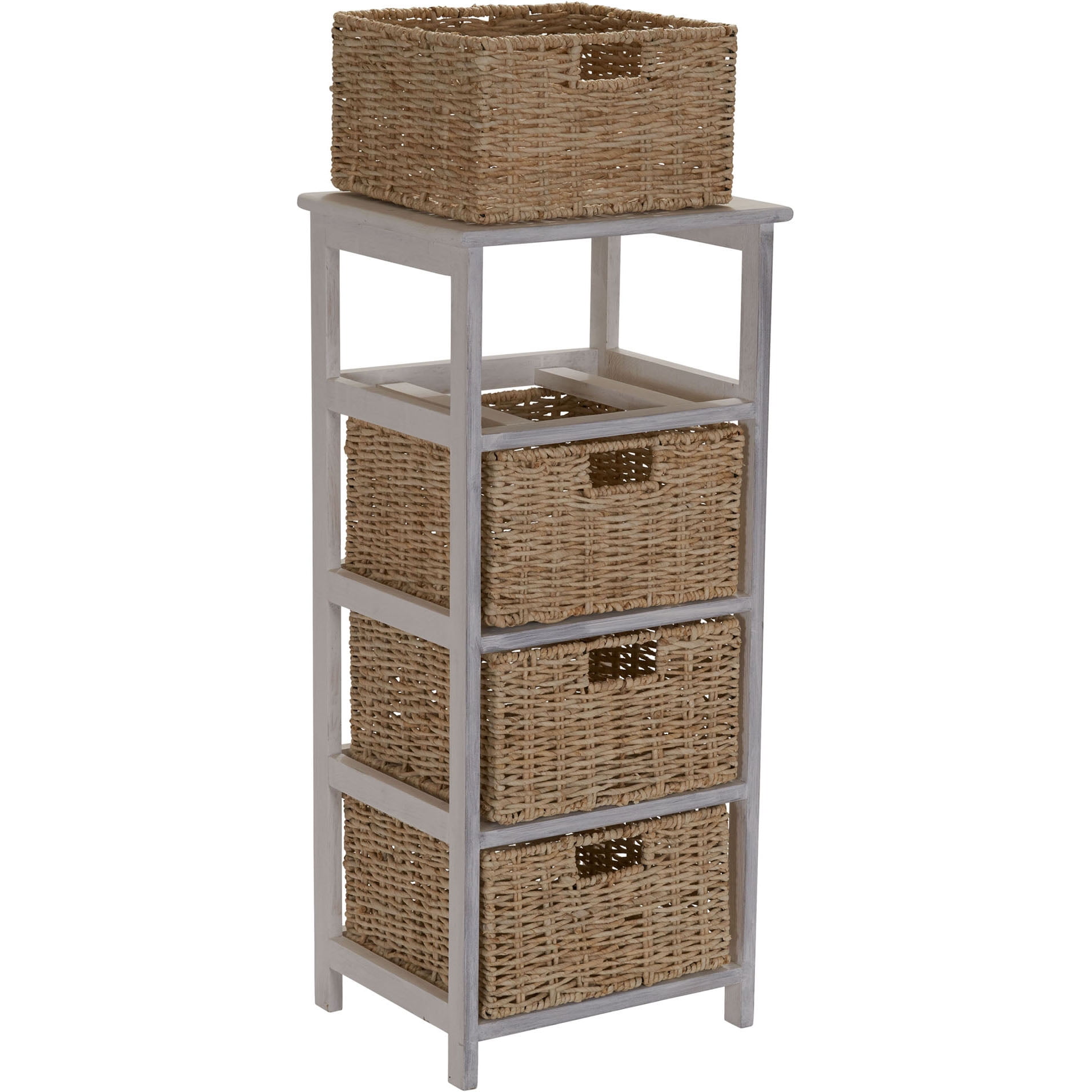 tall storage with baskets