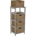 thumbnail image 6 of HOUSEHOLD ESSENTIALS Whitewash 4-Basket Storage Tower, 6 of 7