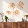 thumbnail image 3 of Orange Metal Wall Sculptures 4-Pack Starburst Sunburst Decor for Living Room Bedroom Entryway, 3 of 7