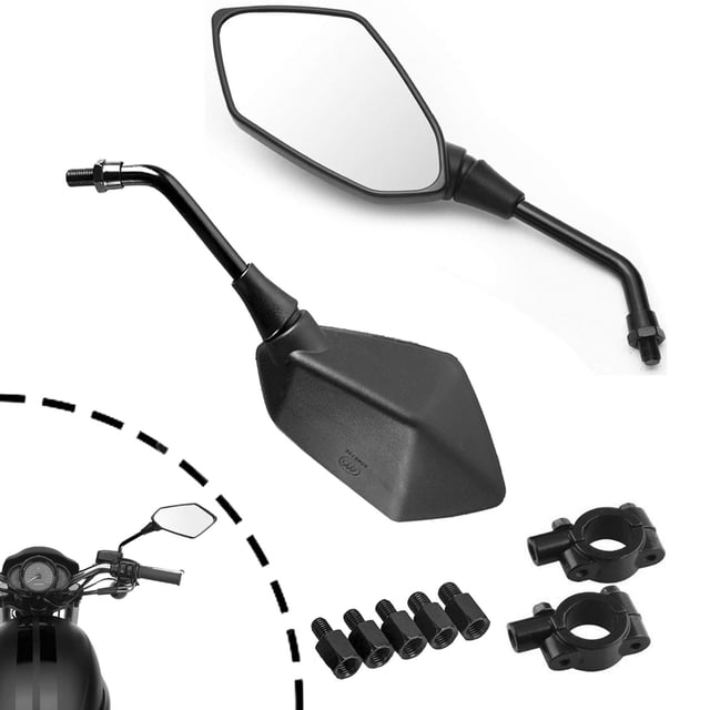 Espejos retrovisores para moto SPATO, retrovisores, 8 mm, 10 mm, pernos, manillar