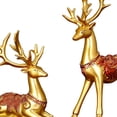 thumbnail image 7 of 2PCS Resin Reindeer Sculpture, Elk Lover Statue Home Decor for Living Room, Bedroom, Office Desktop, Cabinets, TV Stand Ornament -, 7 of 7