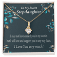 thumbnail image 2 of To My Stepdaughter Love & Support Alluring Ribbon Necklace Message Card, 2 of 20