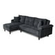 thumbnail image 4 of Sala Modular Sofá Cama Reversible De Velvet Gris Oxford Beehive Memory Foam Modelo Aventus, 4 of 8