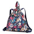 thumbnail image 1 of Mochila Baloncesto Yoga Cordón Plegable Nylon para Viajes (Flores Grandes), 1 of 9