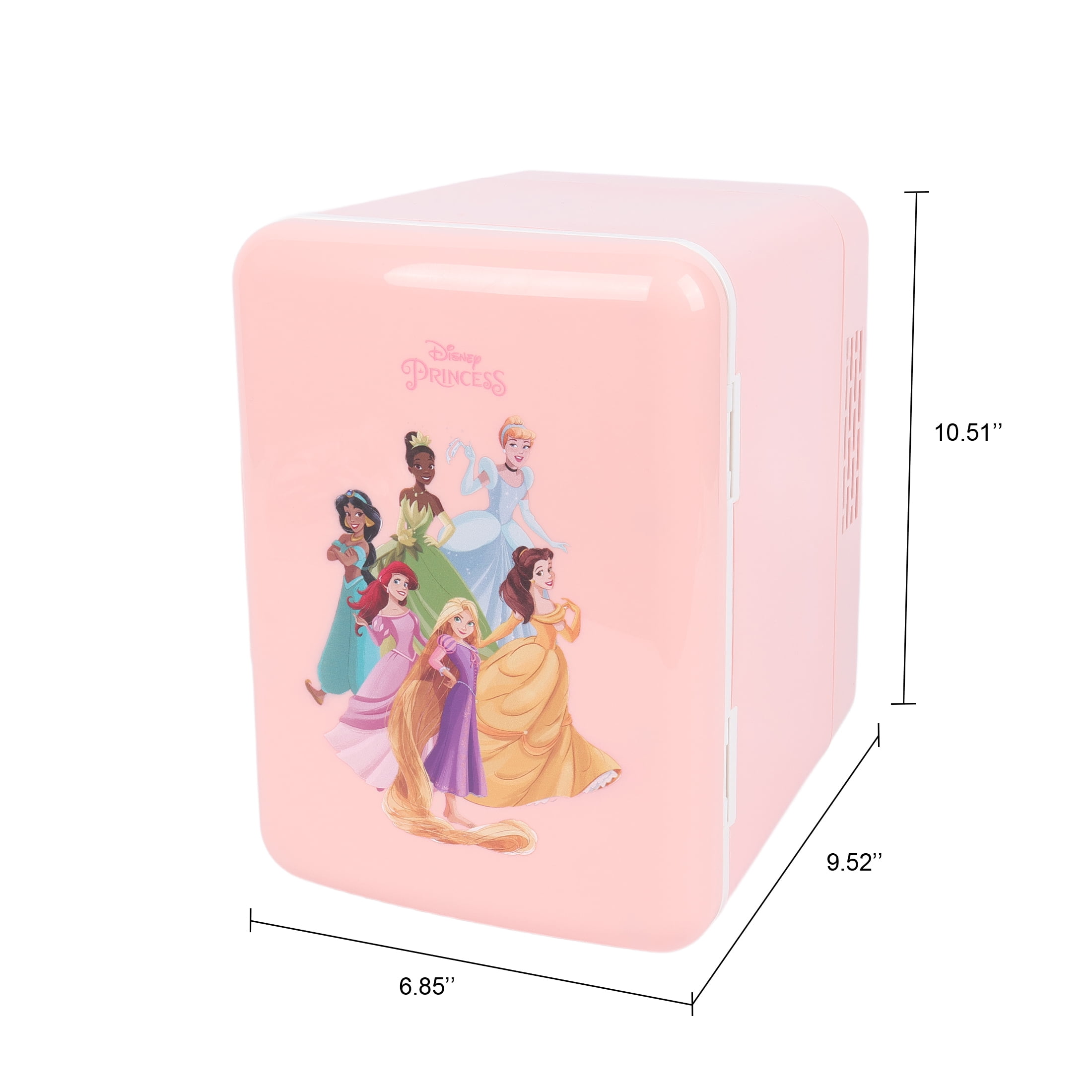 Disney's Princess 4L 6-Can Mini Fridge, Pink