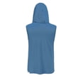 thumbnail image 6 of Women's Summer Sleeveless Hooded Sun Protection Top Shirts Blouses Solid Color Ice Silk Casual Daily Wear Vacation Beach Travel Fashion Essential | CSEONE,Blue XL, 6 of 9