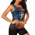 thumbnail image 2 of Lsque Modern Style Pumpkin Witch Printed Workout Tank Tops for Women, Athletic Sports Tank Tops, Compression Sleeveless Dry Fit Shirts,Sleeveless Yoga Shirt-Small, 2 of 9