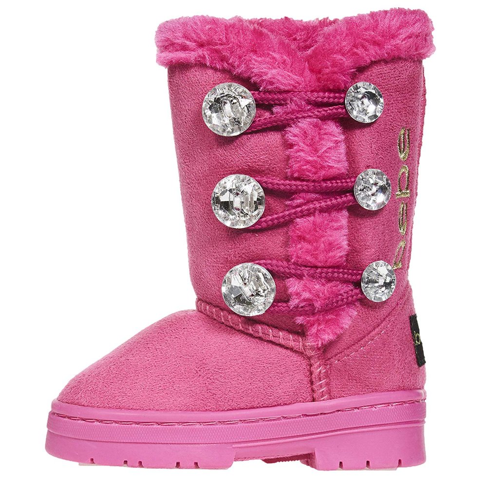 bebe bebe Toddler Girls Winter Boots Size 9 Rhinestones Buttons Slip