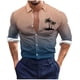 thumbnail image 2 of Blusa y camisa de manga larga con cuello vuelto para hombre, estilo casual, a la moda, con botones estampados, blusa de manga larga con cuello vuelto, camisetas de poliéster para hombre, 2 of 5