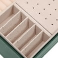 thumbnail image 6 of Miumaeov 3 Tier Watch Box Case Jewelry Organizer Watch Holder Display Case with Drawer PU Watch Storage Box with Pillow for Storing Watches and Glasses 9 * 6.7 * 5.3inch, 6 of 10